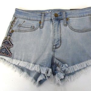 New Mossimo Riviera Blue High Waist Jean Shorts